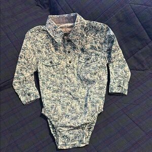 CODY JAMES Western Paisley Long Sleeve Baby Onesie